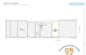 557 E 137th St, Bronx, NY à louer Plan d’étage- Image 1 de 1
