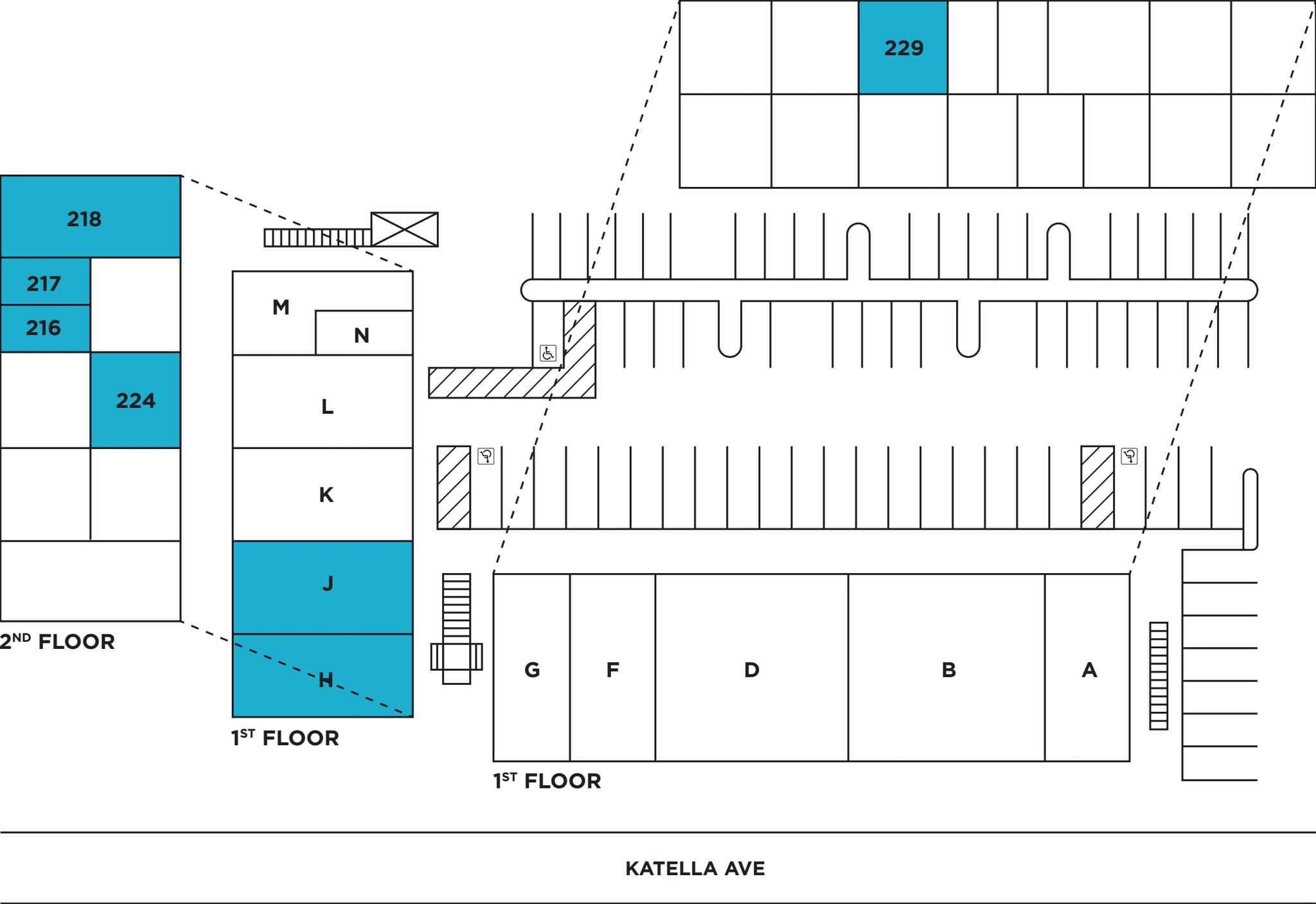 438 E Katella Ave, Orange, CA à louer Plan d’étage- Image 1 de 4