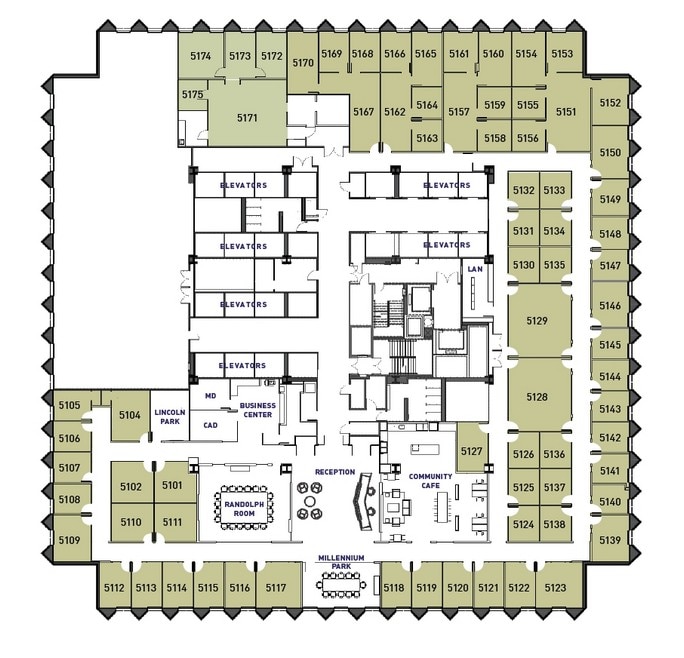 200 E Randolph St, Chicago, IL à louer Plan d’étage- Image 1 de 1