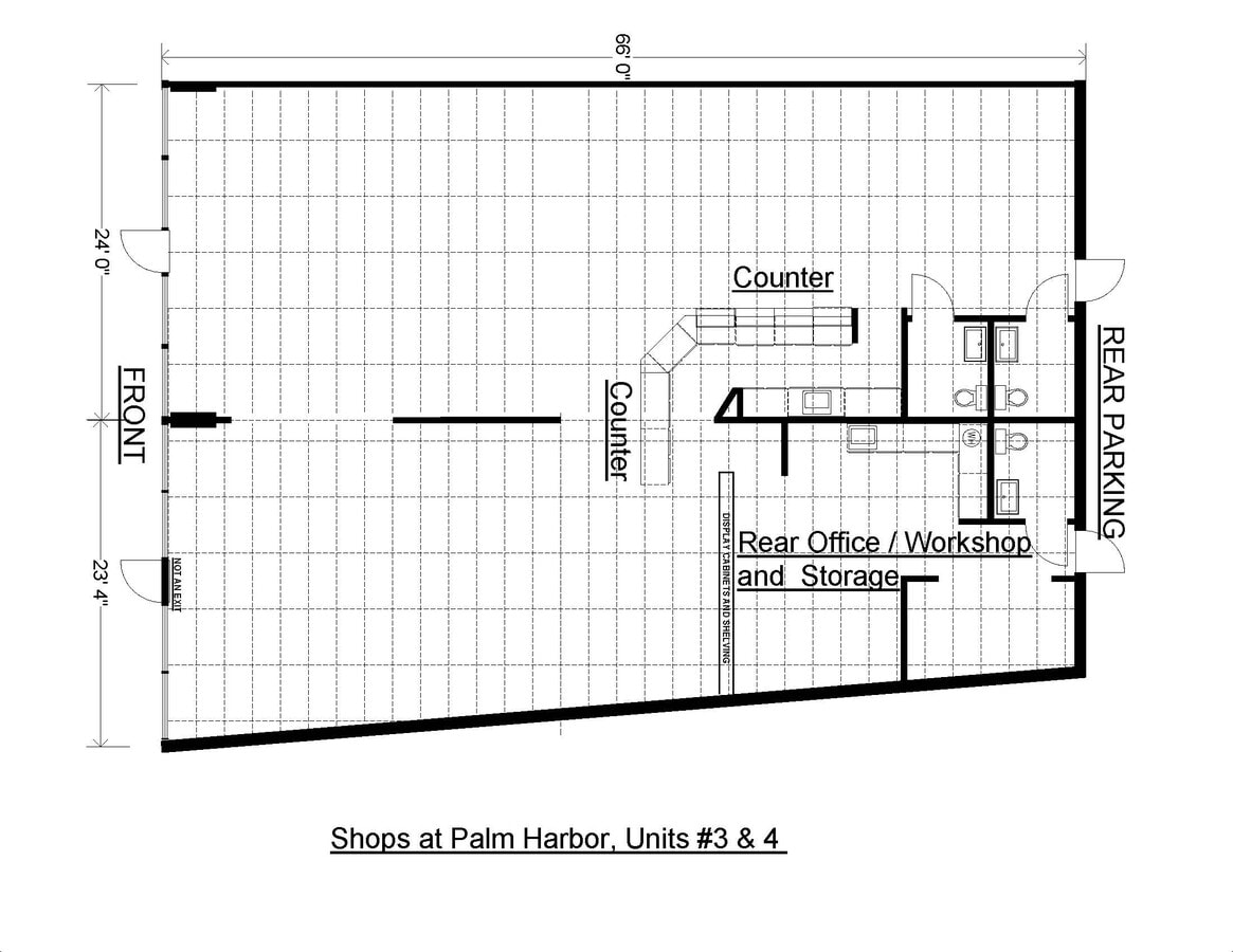 Shops at Palm Harbor  Units 3 & 4, Palm Coast, FL 32137 - Unit 3 & 4 -  - Floor Plan - Image 1 of 4