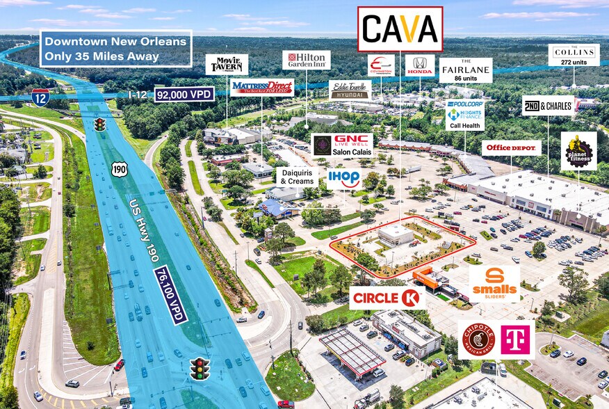 401 N Highway 190, Covington, LA à vendre - Aérien - Image 3 de 6