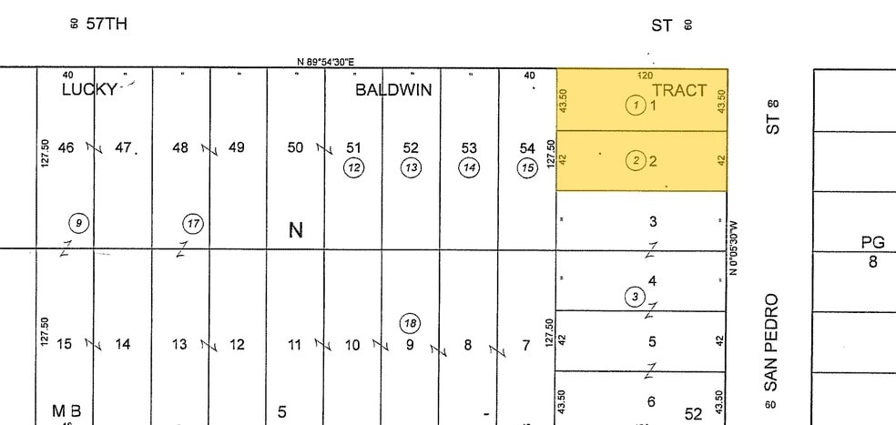 5701-5709 S San Pedro St, Los Angeles, CA for lease - Plat Map - Image 3 of 34
