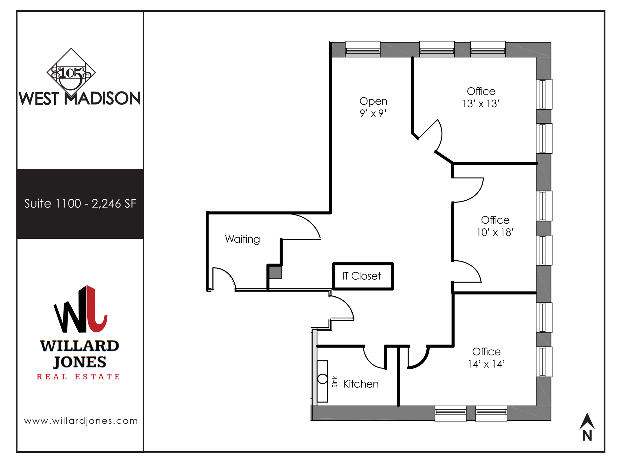 105 W Madison St, Chicago, IL à louer Plan d  tage- Image 1 de 1