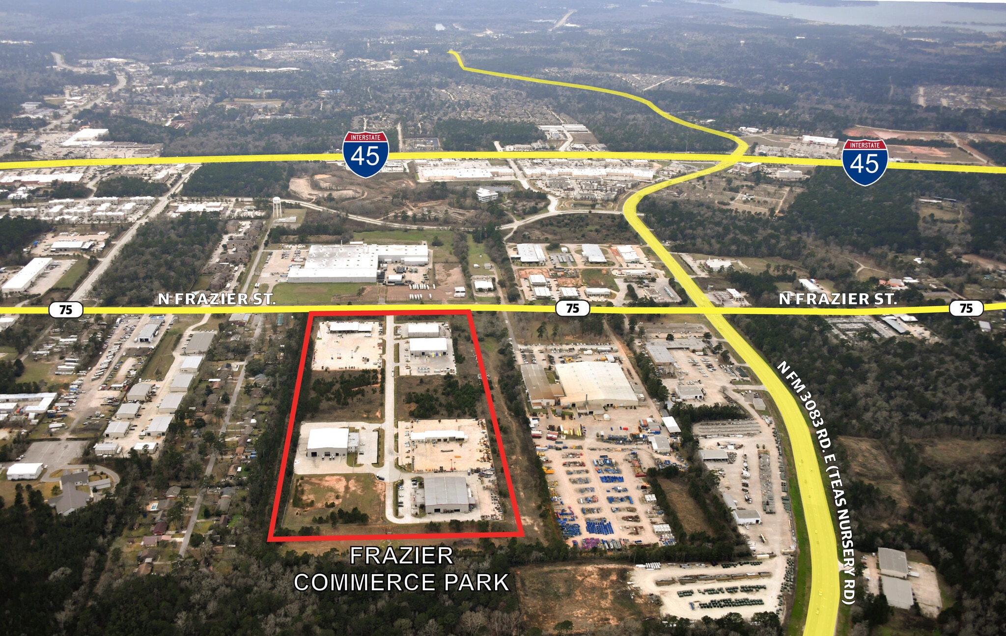 N Frazier St & Frazier Commerce Dr, Conroe, TX à louer Aérien- Image 1 de 2