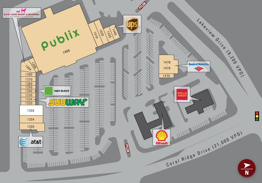 1300 Coral Ridge Dr, Coral Springs, FL à louer - Plan de site - Image 2 de 9