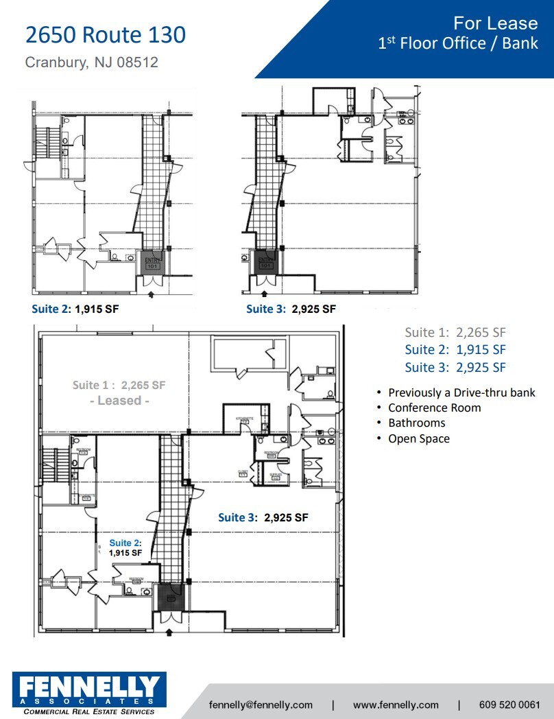 2650 Rt 130, Cranbury, NJ à louer Plan d’étage- Image 1 de 1