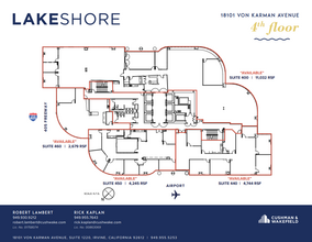 18101 Von Karman Ave, Irvine, CA à louer Plan d  tage- Image 1 de 1