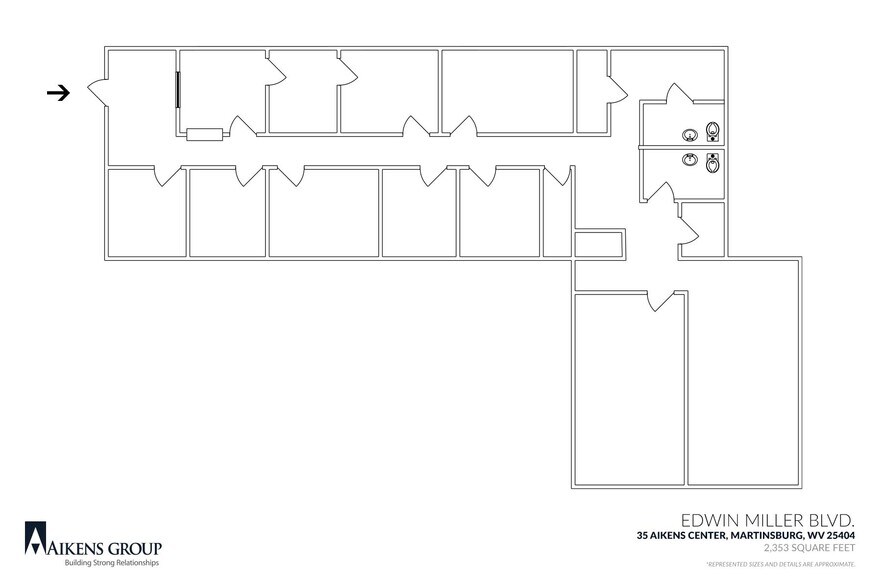 1430 Edwin Miller Blvd, Martinsburg, WV à louer - Plan d’étage - Image 2 de 4