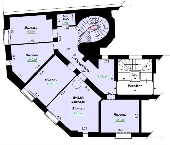 Rue De Vaugirard, Paris à vendre - Plan d’étage - Image 2 de 4