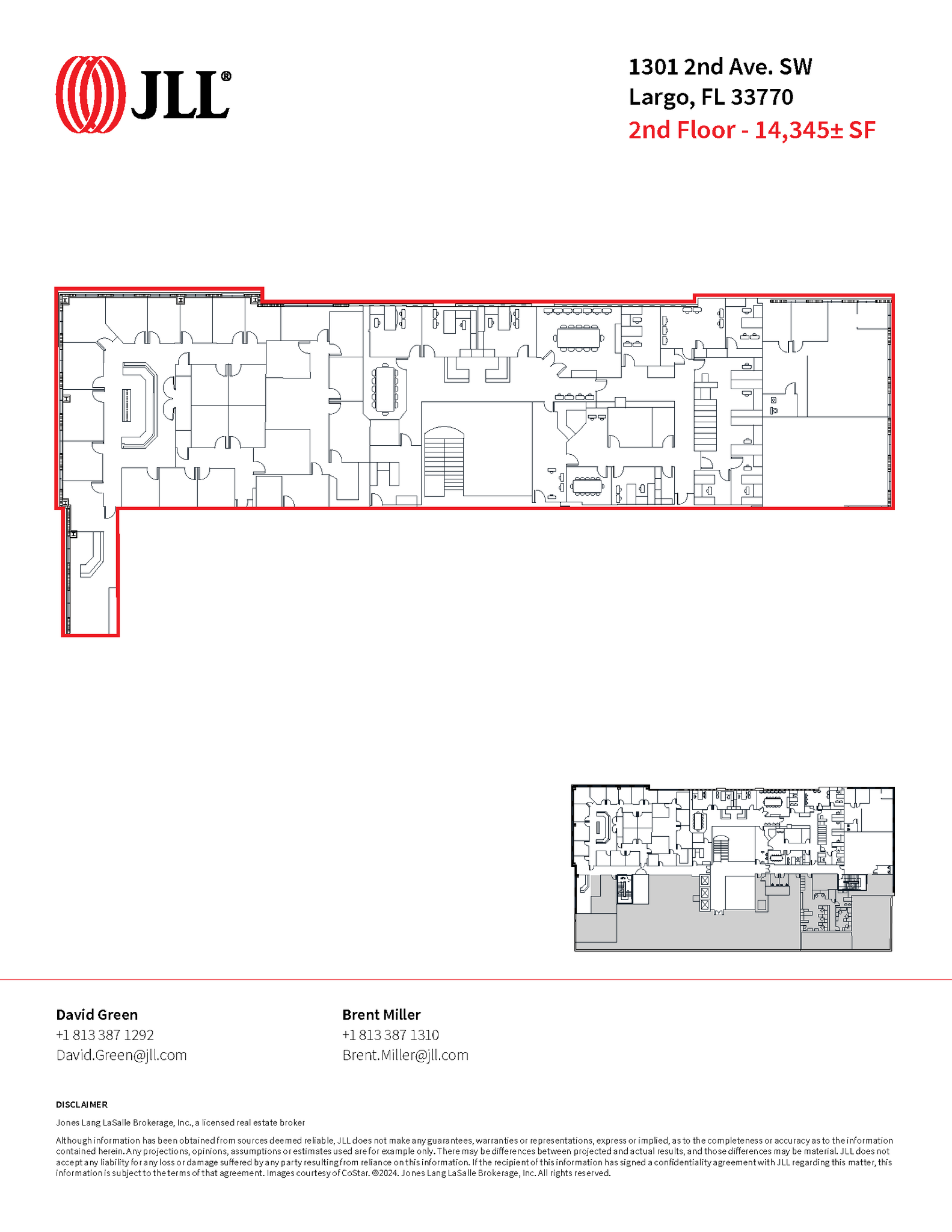 1301 2nd Ave SW, Largo, FL à louer Plan d’étage- Image 1 de 1