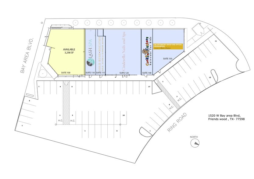 1520 W Bay Area Blvd, Friendswood, TX à louer - Plan de site - Image 3 de 5