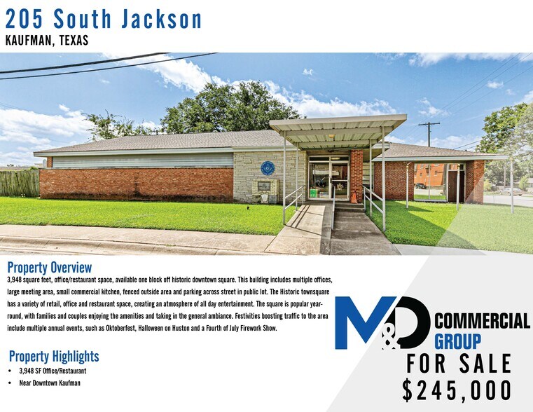 205 S Jackson St, Kaufman, TX for sale - Primary Photo - Image 1 of 1