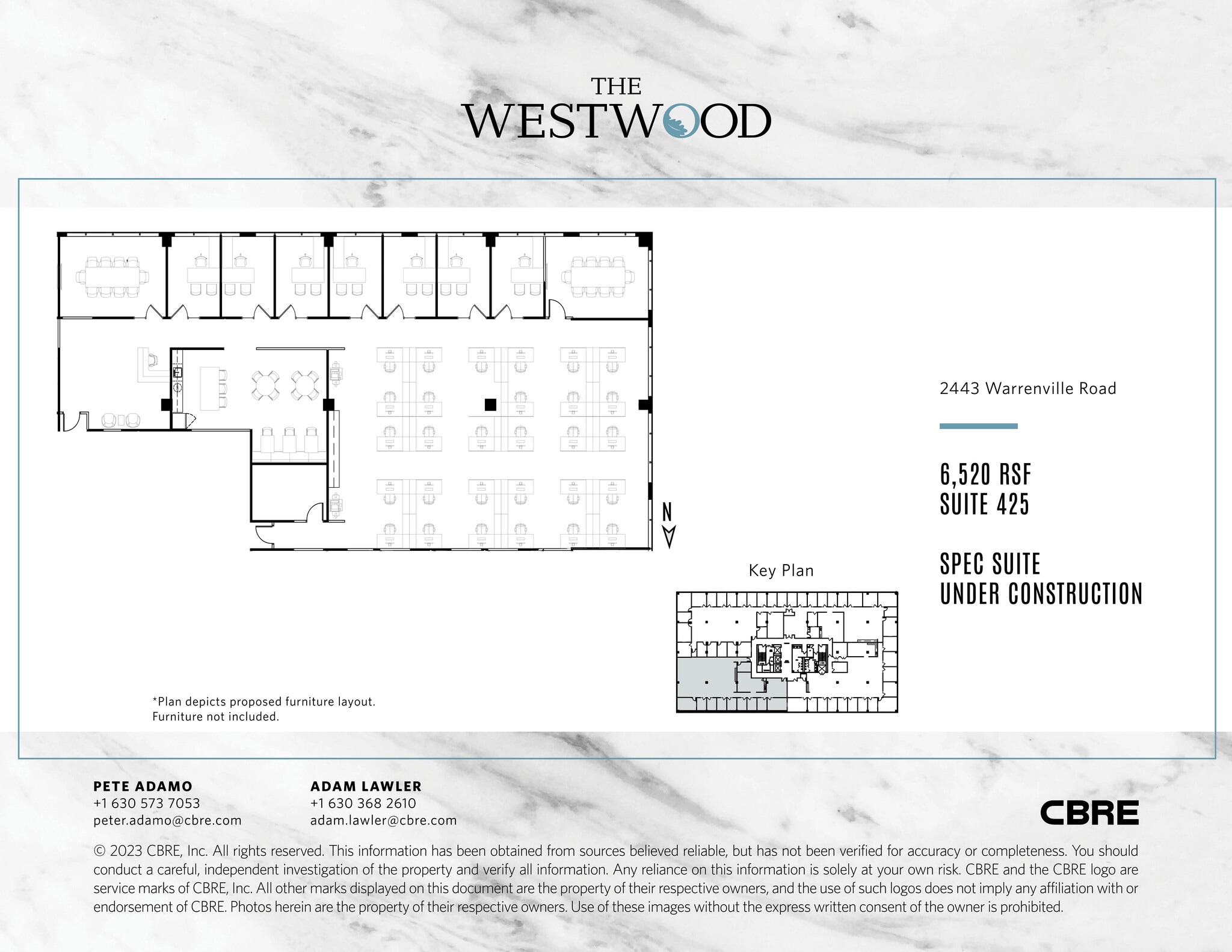 2443 Warrenville Rd, Lisle, IL à louer Plan d’étage- Image 1 de 1