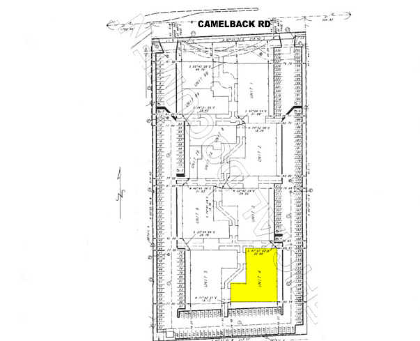 2701 E Camelback Rd, Phoenix, AZ à louer - Plan cadastral - Image 2 de 7