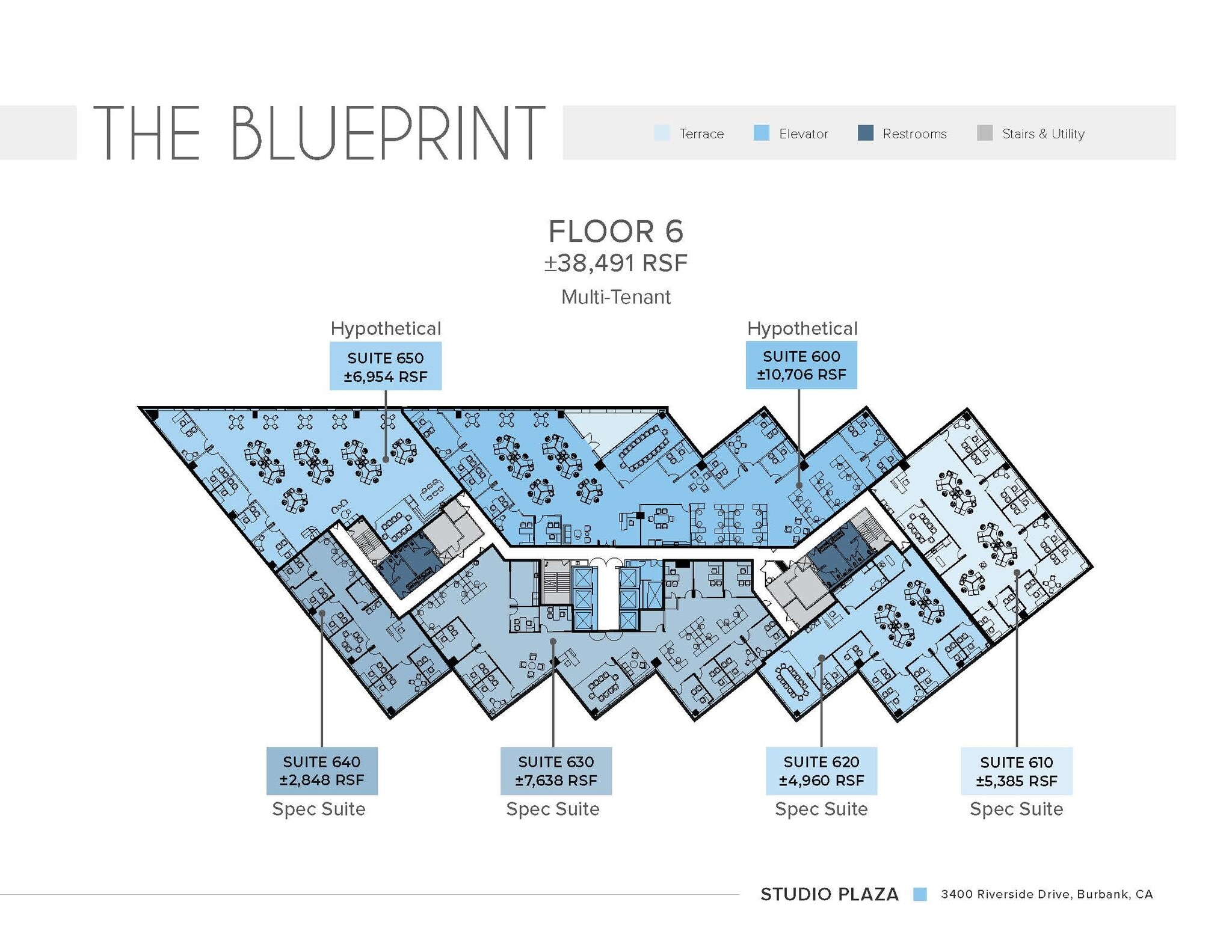 3400 W Riverside Dr, Burbank, CA à louer Plan d’étage- Image 1 de 1