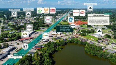 1150 Texas Ave, Bridge City, TX - AÉRIEN Vue de la carte