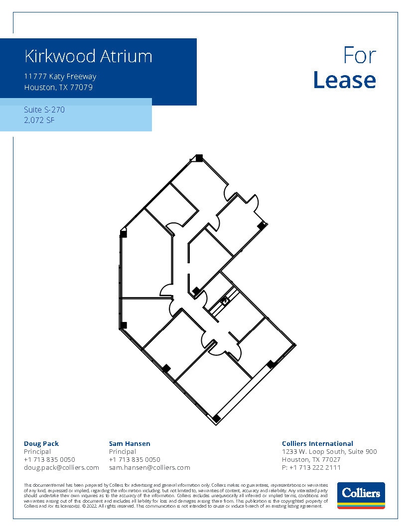 11777 Katy Fwy, Houston, TX à louer Plan d’étage- Image 1 de 1