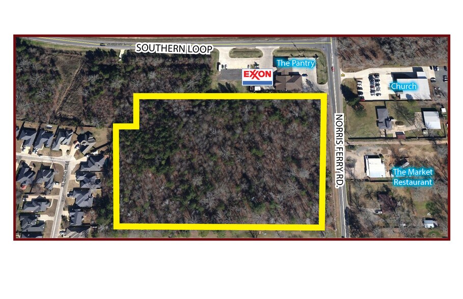 Norris Ferry Rd, South Of Southern Loop, Shreveport, LA for sale - Aerial - Image 1 of 2