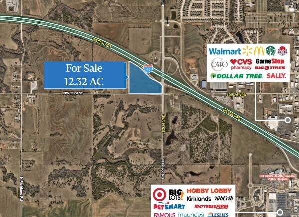 NWC of NW 23rd St & Frisco Rd, Yukon, OK à vendre - Aérien - Image 2 de 2
