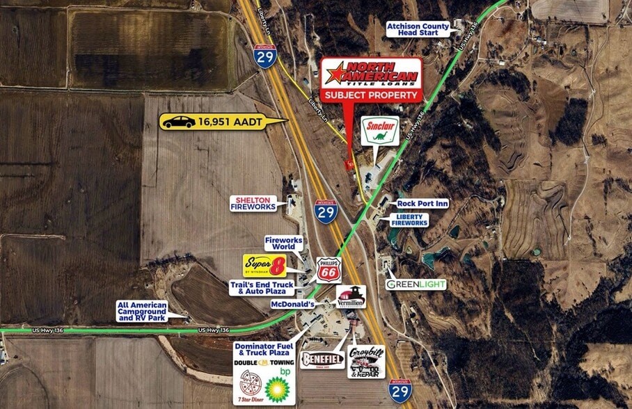 110 Liberty Ln, Rock Port, MO for sale - Aerial - Image 2 of 3