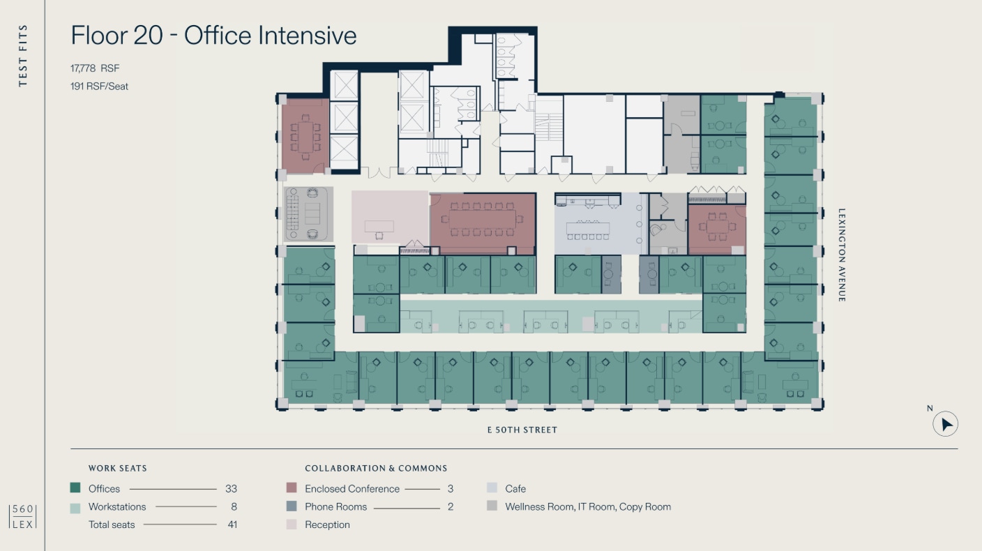 560 Lexington Ave, New York, NY à louer Plan d’étage- Image 1 de 3