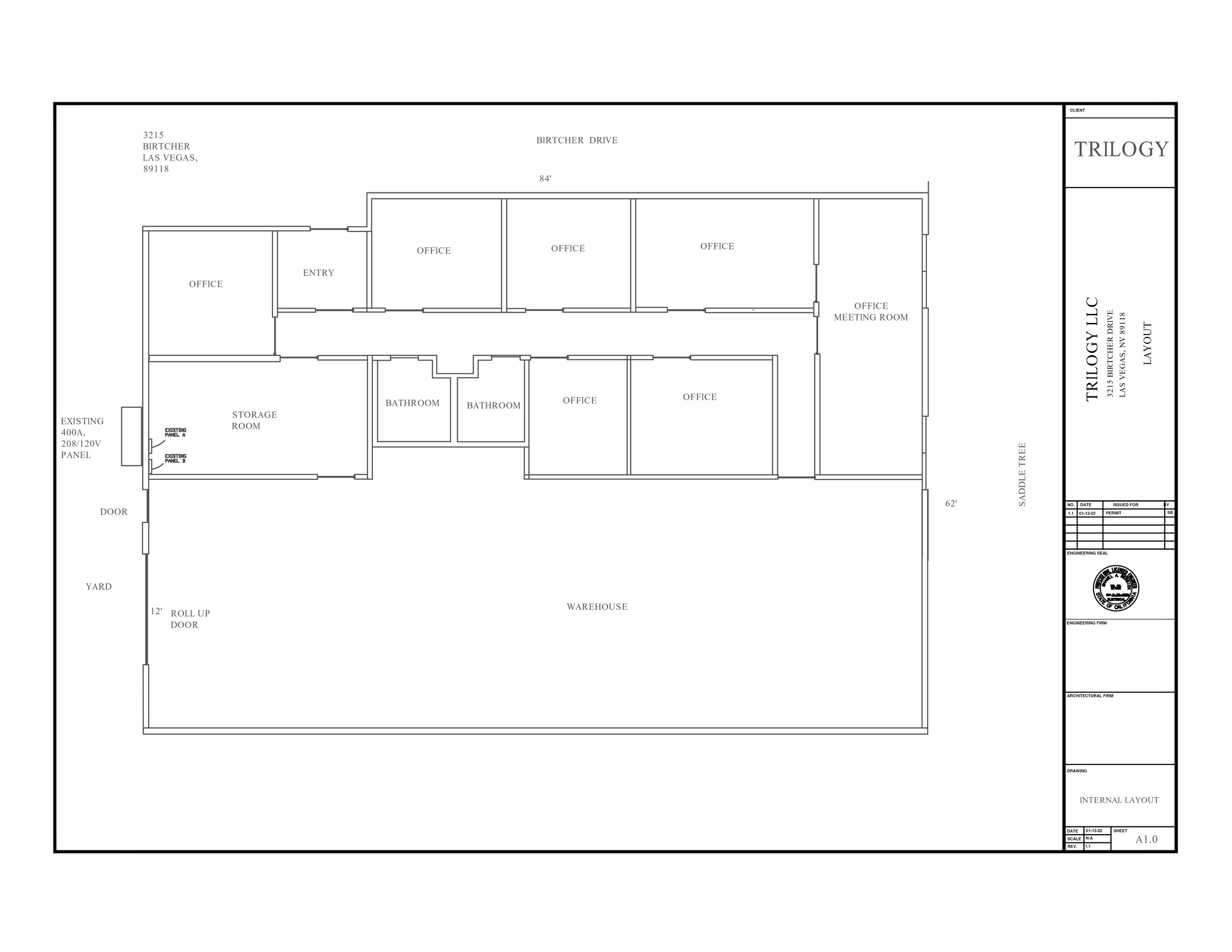 3215 Birtcher Dr, Las Vegas, NV à louer Plan de site- Image 1 de 23