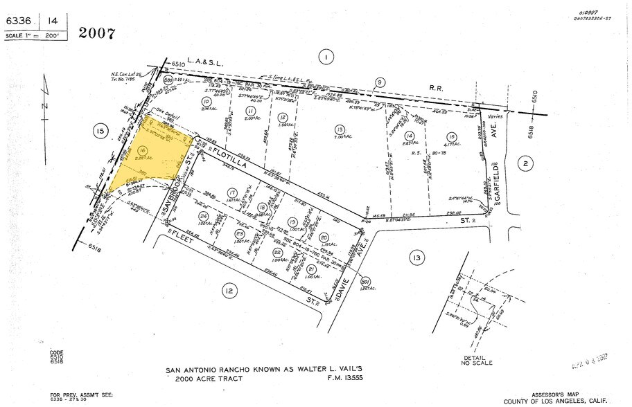 2001-2015 Saybrook Ave, Commerce, CA à louer - Plan cadastral - Image 2 de 2