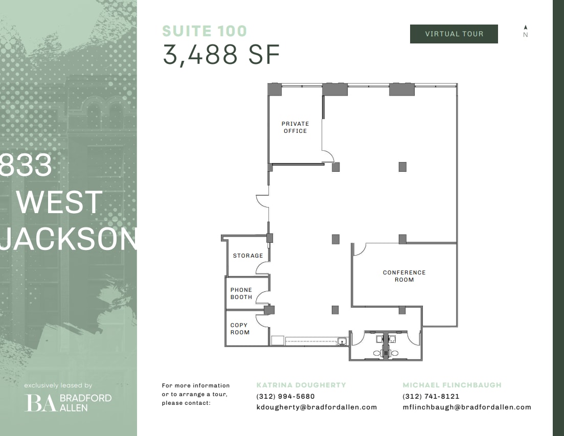 833 W Jackson Blvd, Chicago, IL for lease Floor Plan- Image 1 of 10