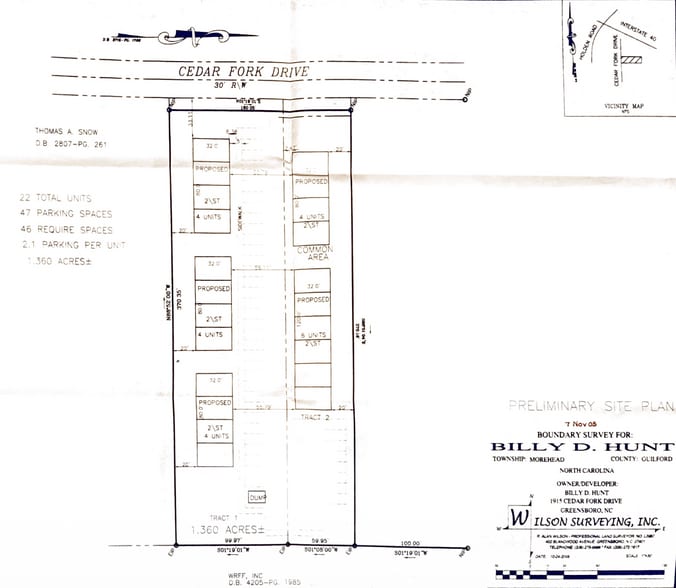1913-1915 Cedar Fork Dr, Greensboro, NC à vendre - Plan de site - Image 2 de 5