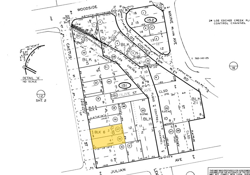 9711 Cactus St, Lakeside, CA à vendre - Plan cadastral - Image 1 de 1