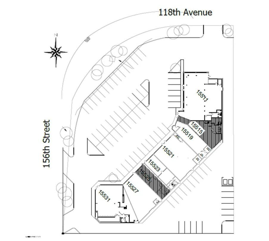 15505-15531 118th Ave, Edmonton, AB à louer Plan de site- Image 1 de 1