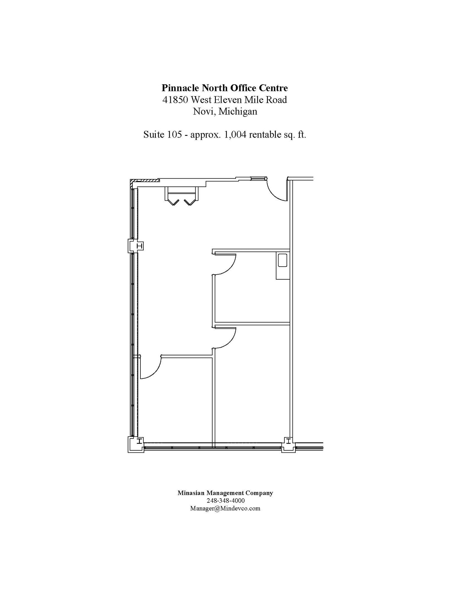 41850 W 11 Mile Rd, Novi, MI for lease Floor Plan- Image 1 of 1