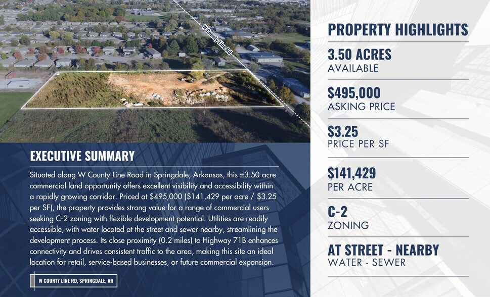 W County Line Rd, Springdale, AR à vendre - Photo du bâtiment - Image 2 de 8