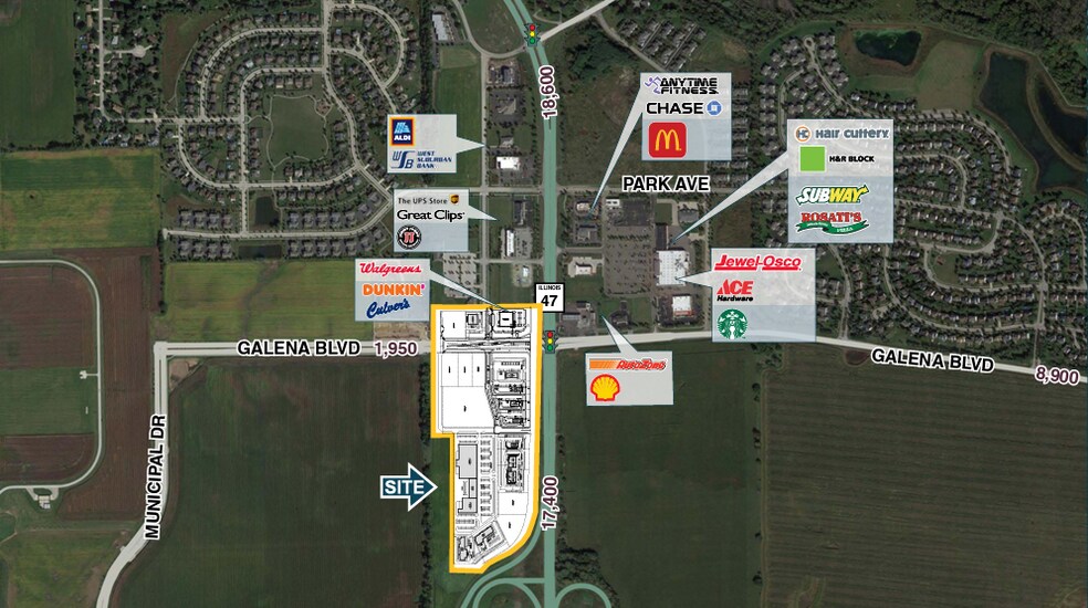 SWC Route 47 & Galena Blvd, Sugar Grove, IL à vendre - Photo du bâtiment - Image 1 de 2