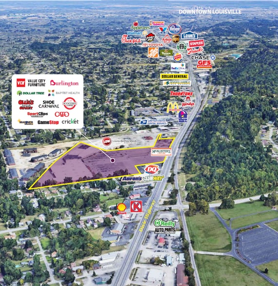 9070 Dixie Hwy, Louisville, KY for lease - Aerial - Image 2 of 3