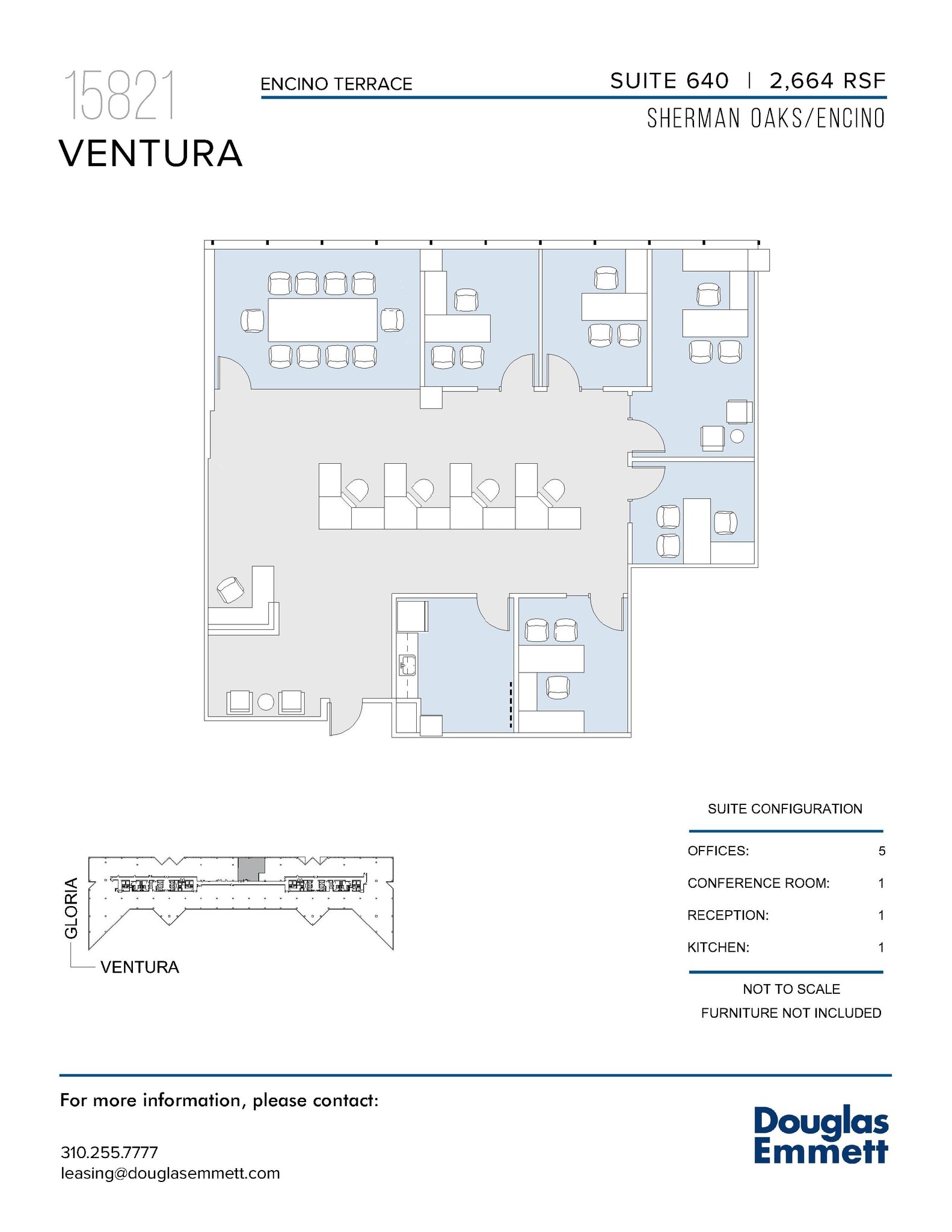15821 Ventura Blvd, Encino, CA à louer Plan d’étage- Image 1 de 1
