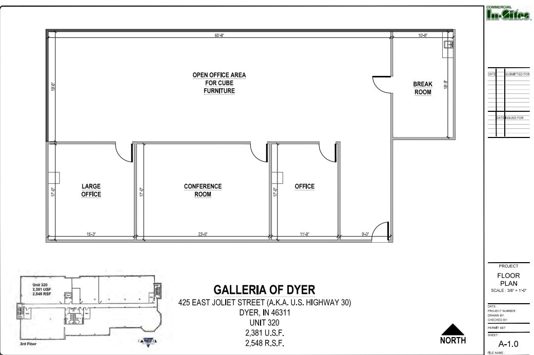 425 Joliet St, Dyer, IN 46311 - Unit 320 -  - Floor Plan - Image 1 of 5