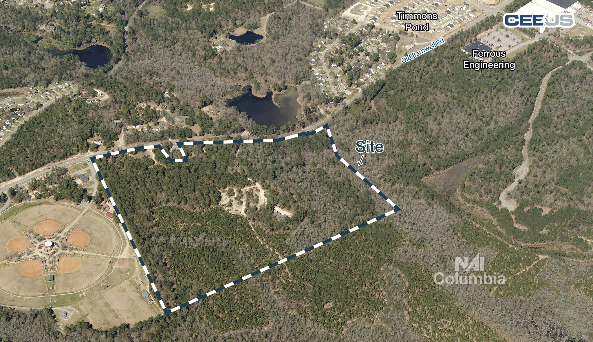 Old Barnwell Road - CAE Site 2, West Columbia, SC for sale Aerial- Image 1 of 4