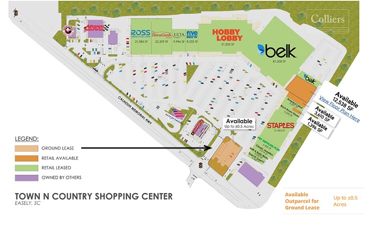 6106 Calhoun Memorial Hwy, Easley, SC à louer - Photo du bâtiment - Image 3 de 6