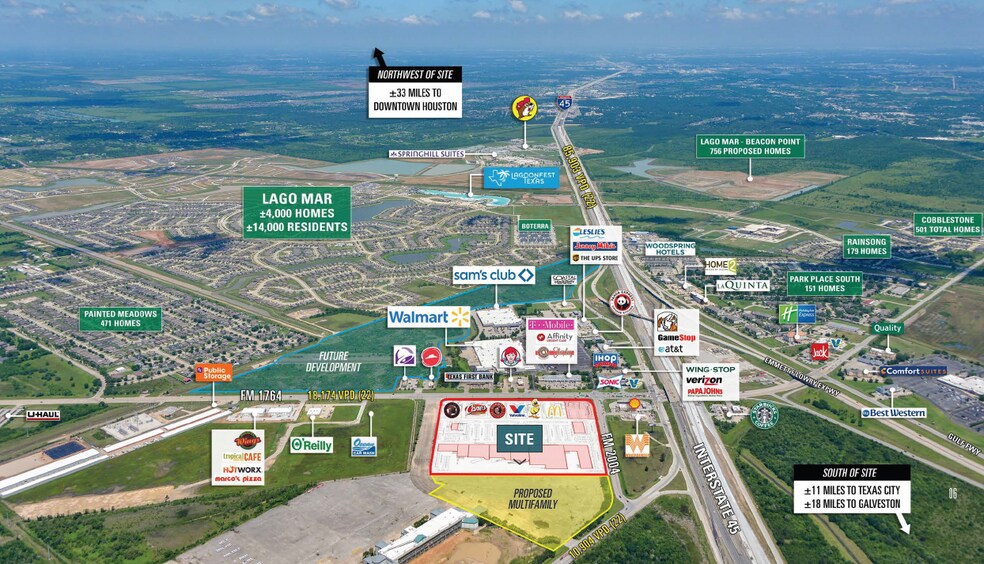 I-45 & FM 1765 Rd, La Marque, TX à louer - Aérien - Image 3 de 5