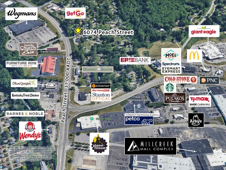 6074 Peach St, Erie, PA à louer - Aérien - Image 2 de 6