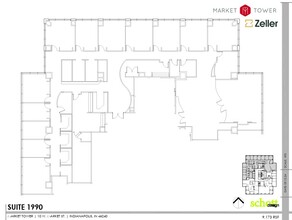 10 W Market St, Indianapolis, IN for lease Floor Plan- Image 1 of 2