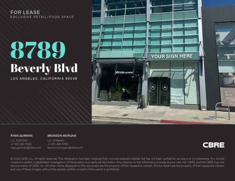 8789-8797 Beverly Blvd, West Hollywood, CA for lease - Building Photo - Image 1 of 10