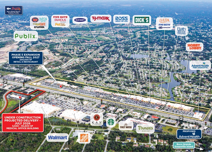 5900 Sumter Blvd, North Port, FL for lease - Aerial - Image 2 of 5