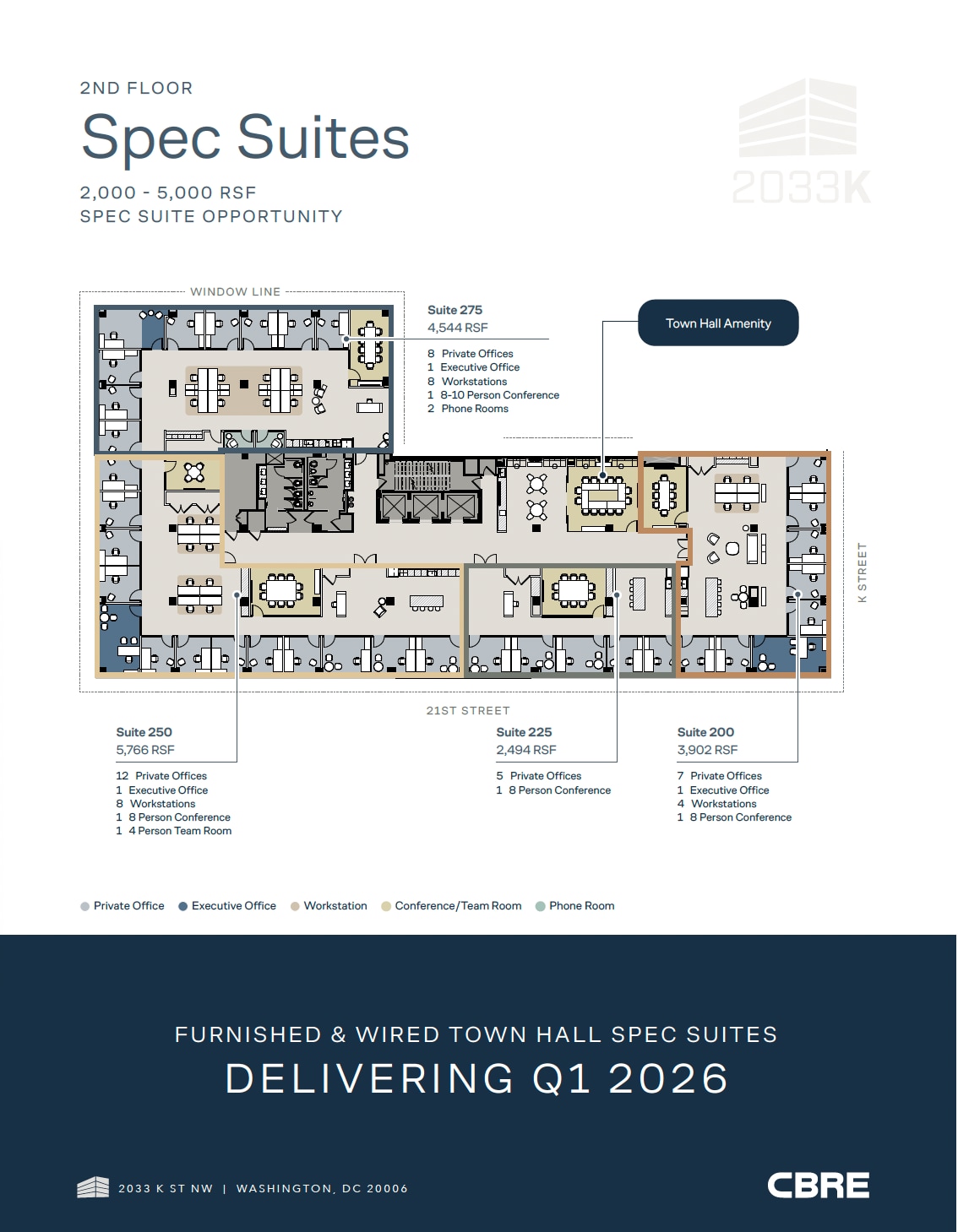 2033 K St NW, Washington, DC à louer Plan d’étage- Image 1 de 1