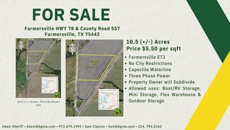 Plus de détails pour 1302 State Highway 78, Farmersville, TX - Terrain à vendre
