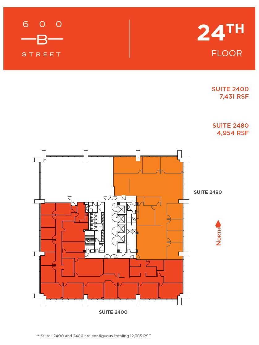 600 B St, San Diego, CA à louer Plan d  tage- Image 1 de 1