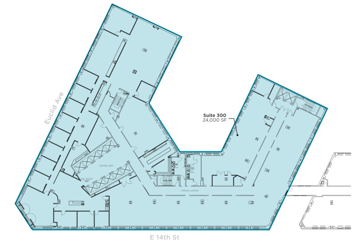 1400-1422 Euclid Ave, Cleveland, OH for lease Floor Plan- Image 1 of 1