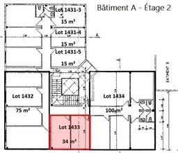 Bureau dans Lisses à louer Plan d’étage- Image 1 de 2