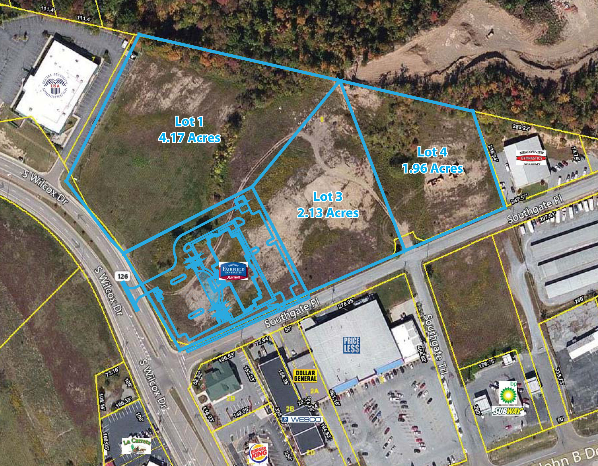 Southgate Place & South Wilcox Drive, Kingsport, TN for sale Aerial- Image 1 of 1